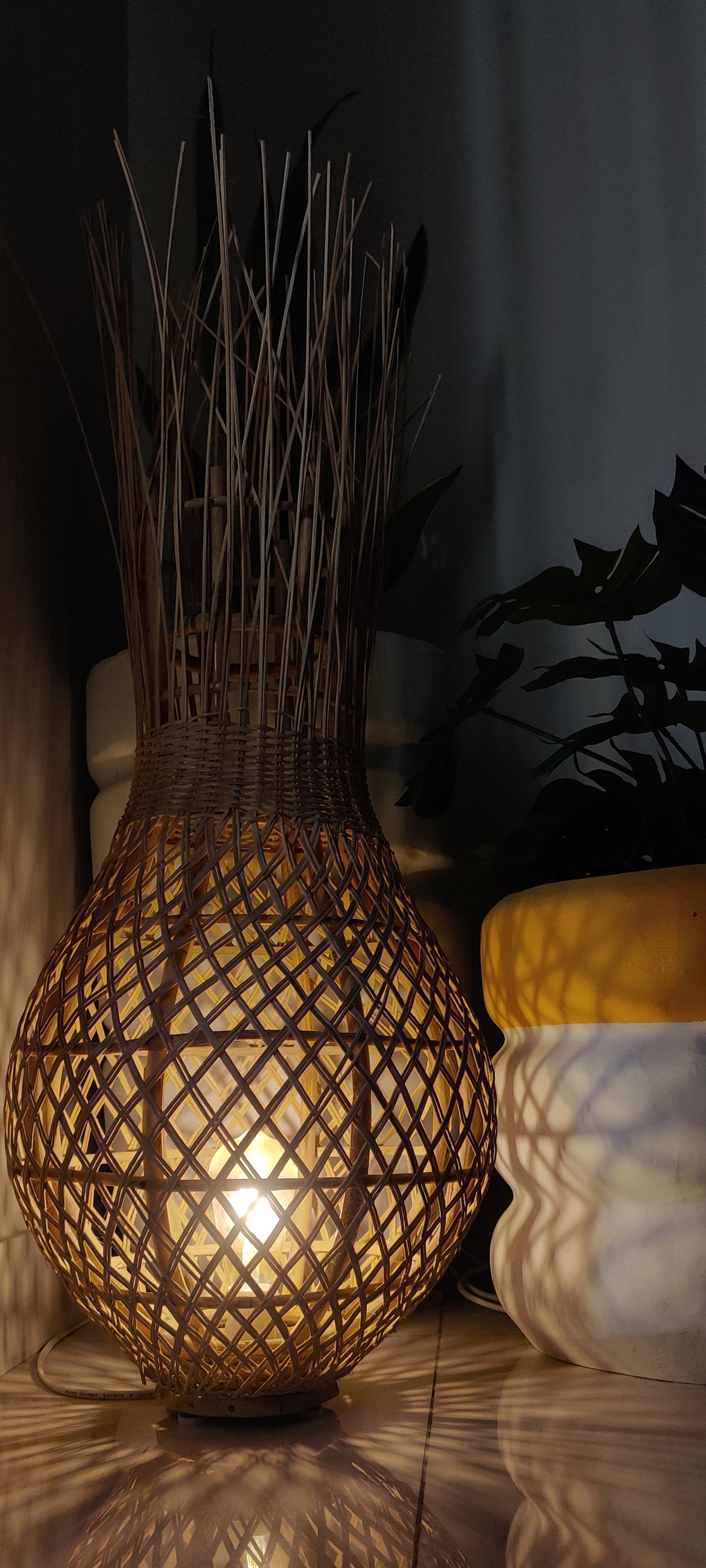 Artisan - Handcrafted Cane Floor Lamp