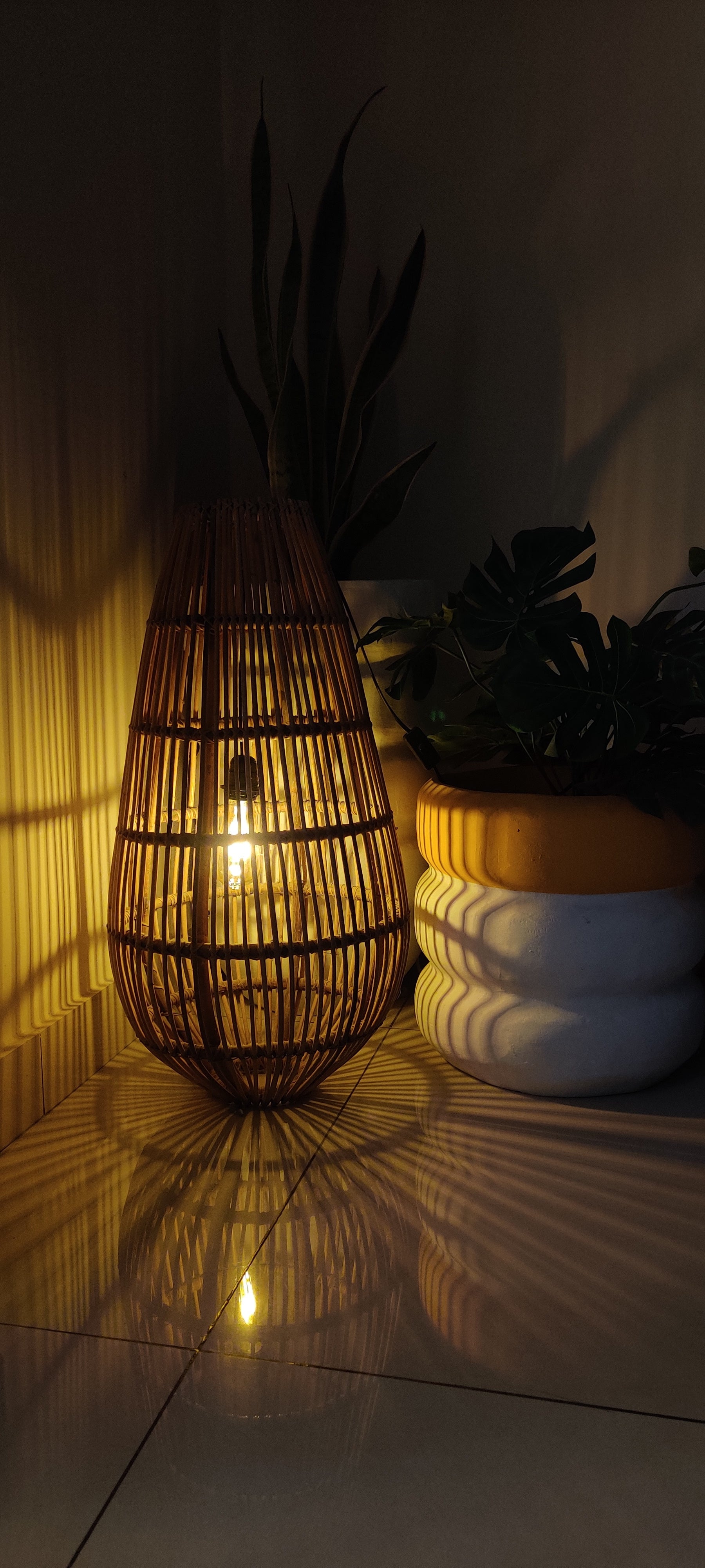 Canelight - Handcrafted Cane Floor Lamp