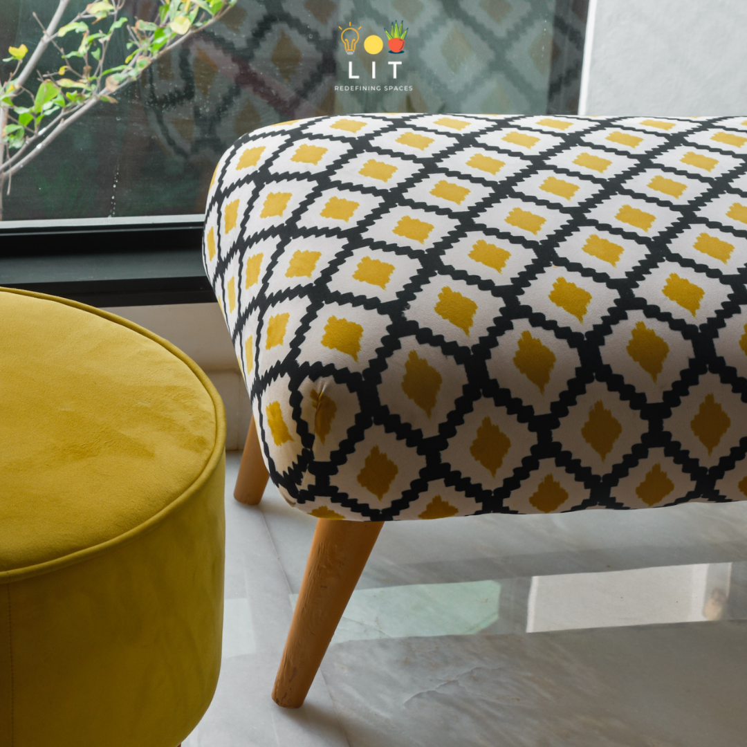 Furniture - Yellow Fellows (ottomans and Settee)