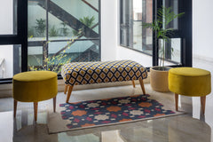 Furniture - Yellow Fellows (ottomans and Settee)